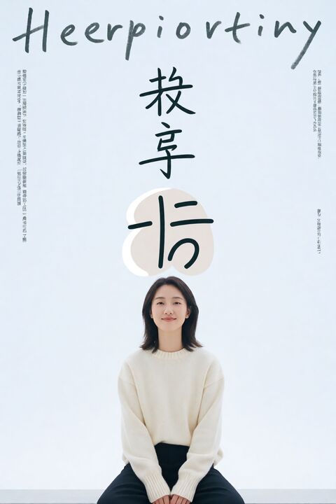 可爱发卡图文人像海报