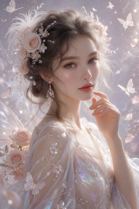 梦幻花冠仙境肖像