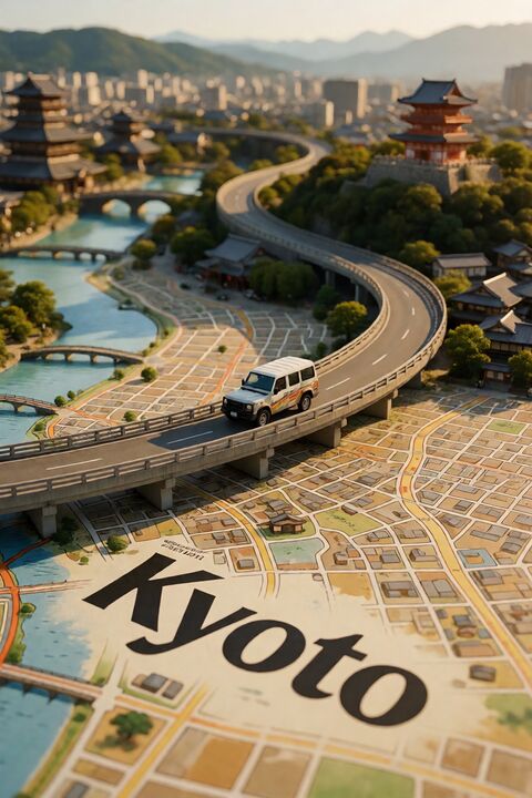 城市地图微缩旅行海报