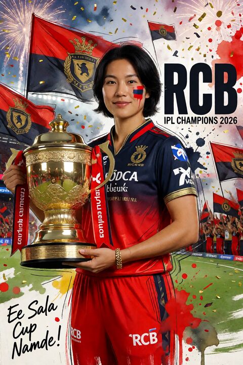 RCB 冠军混合媒介海报