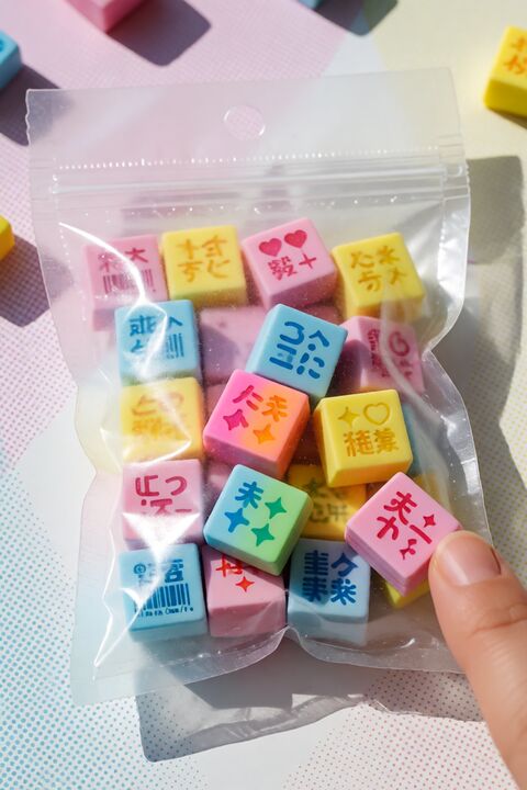 复古日系迷你橡皮商品包装