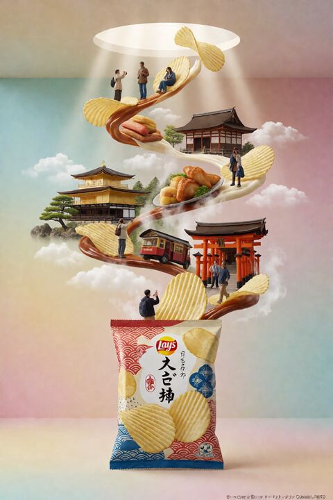 旅行美食薯片广告海报