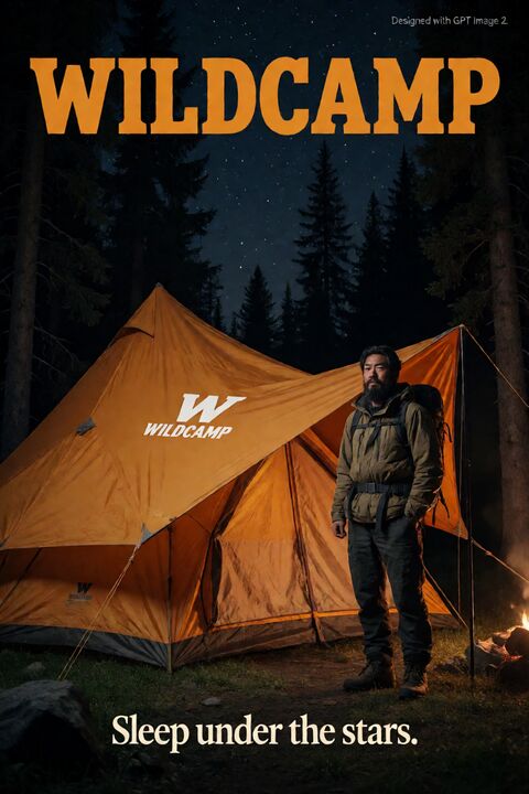 WILDCAMP 巨型帐篷广告海报