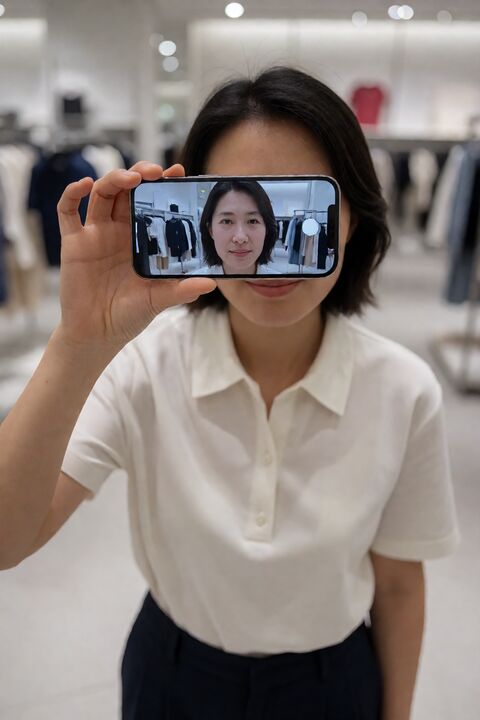 iPhone 屏幕遮脸创意人像