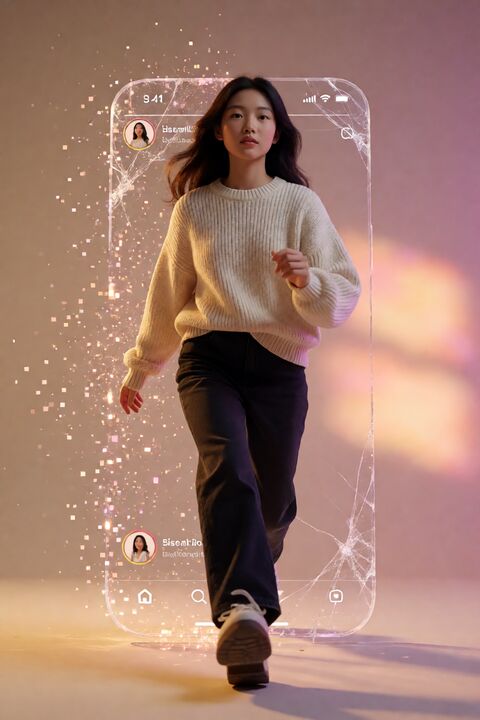 小红书数字破屏 3D 女孩