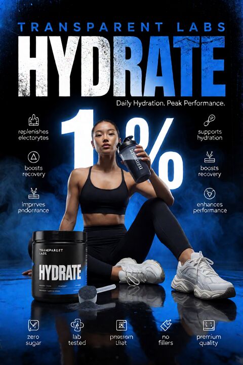 Transparent Labs Hydrate 健身补剂 Campaign