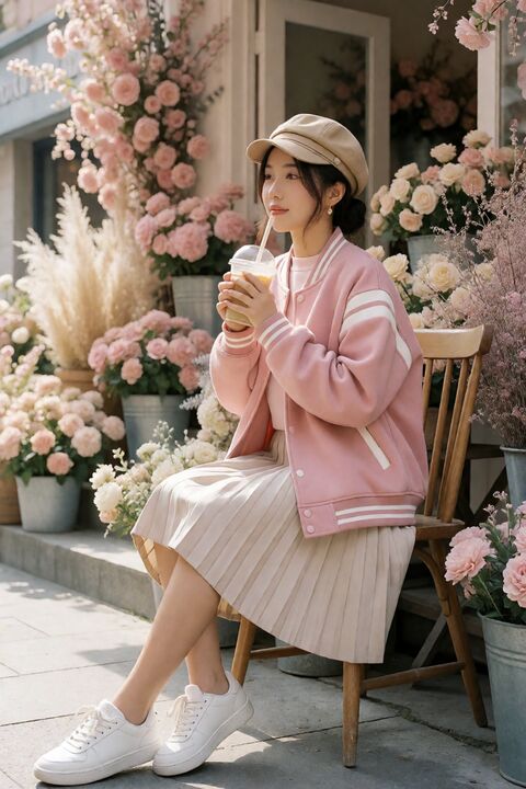 樱花咖啡户外人像