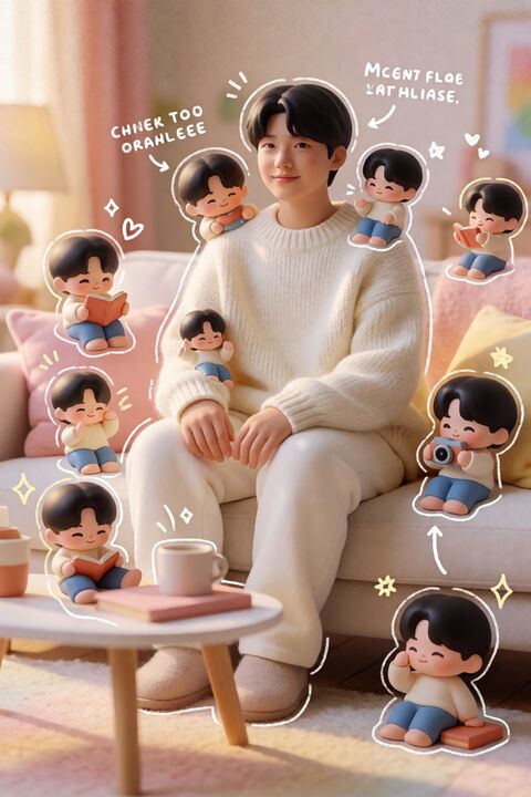 Scrapbook 真人图与迷你分身