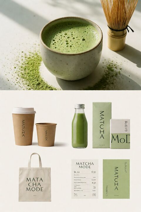 抹茶品牌触点系统视觉板