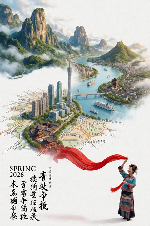 红绸舞动千年商都广州