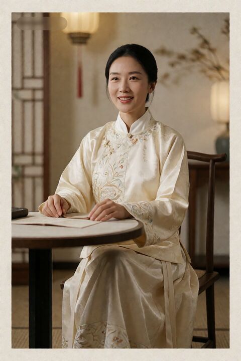 抖音汉服美女直播带货截图