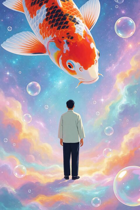 星云巨鲤与小人的奇幻对话