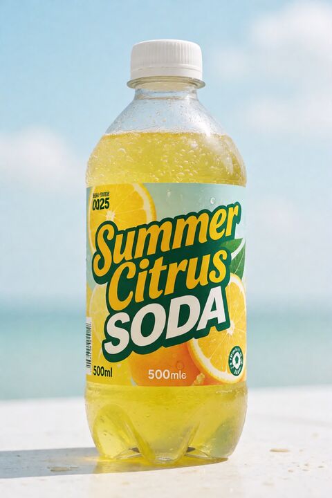 夏日柑橘苏打高转化广告图