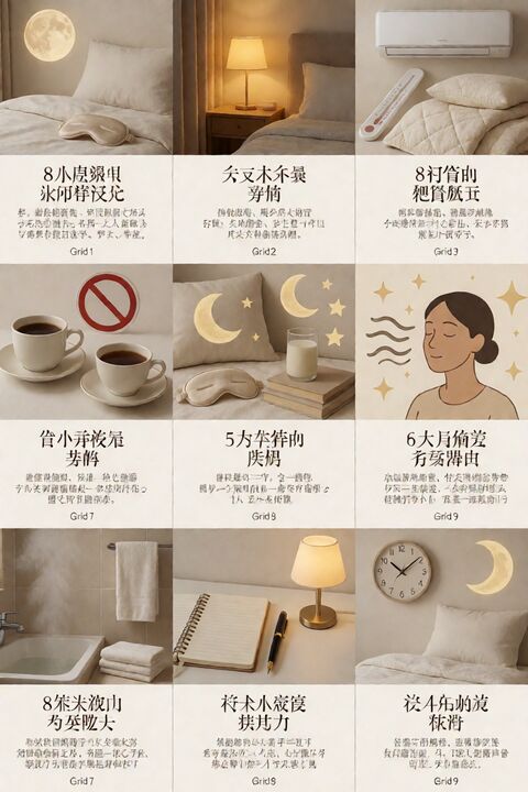 治愈系助眠指南九宫格