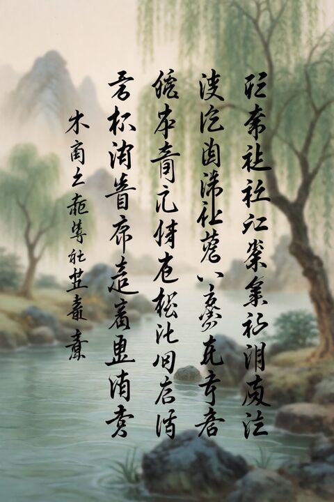 兰亭集序书法帖意境图