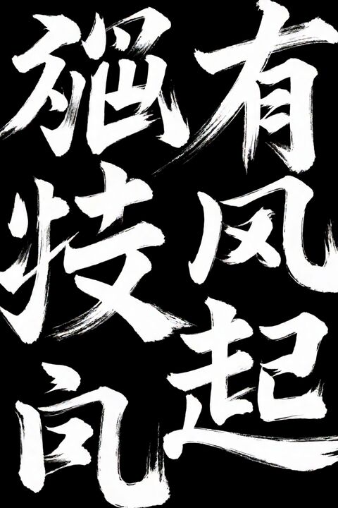 疾风起狂草艺术字体设计