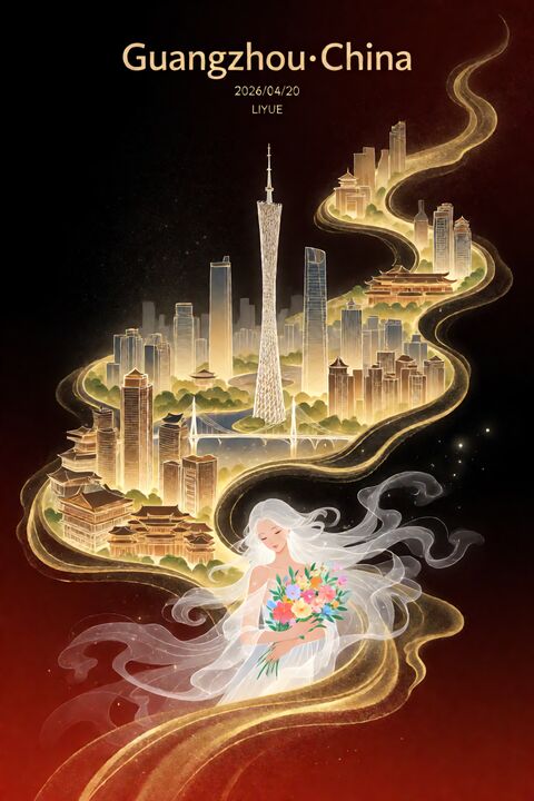 鎏金广州塔的东方奇幻海报